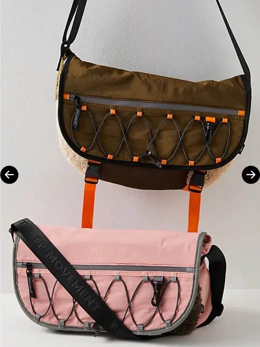 FP Movement Playoff Sherpa Messenger Bag in Pink Like New! RT $138
